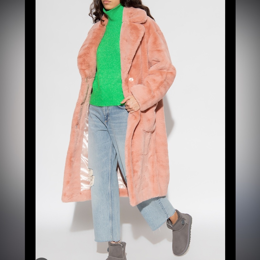 Ugg Avaline faux fur coat- dusty pink